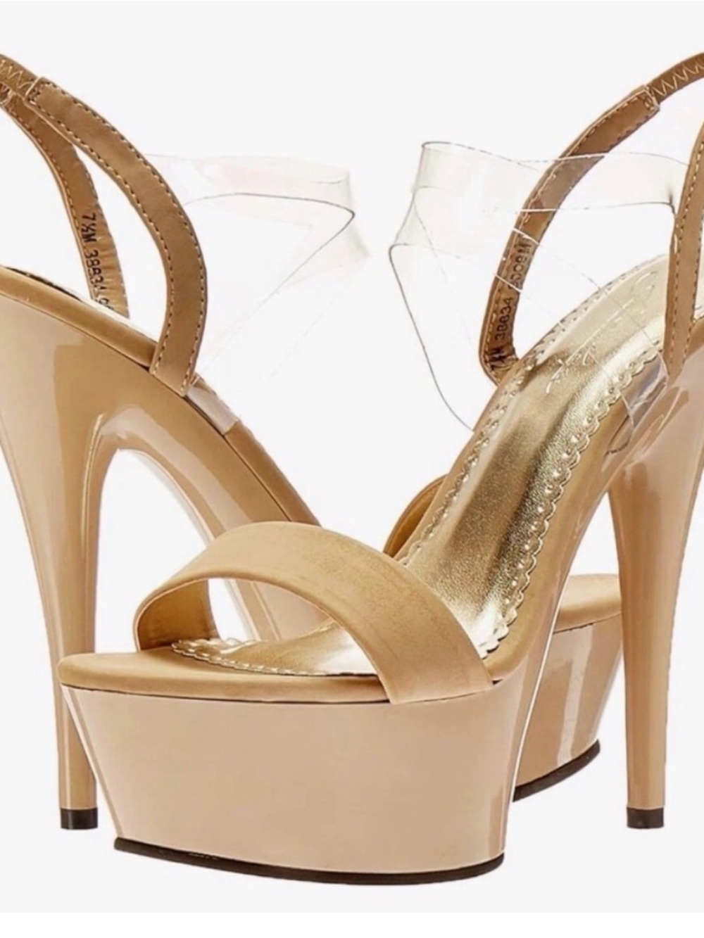 Jonathan Kayne Platform Heel with Clear Strap
